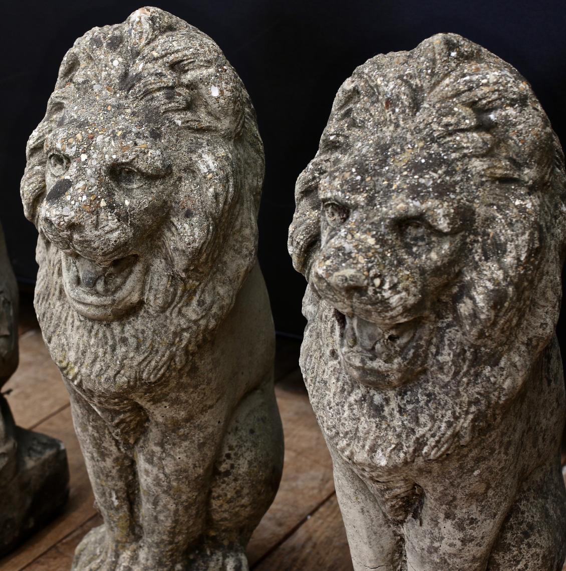Older English Garden Lions
